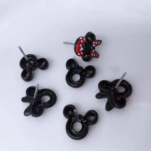 Mickey Mouse Enamel Stud Donut Earrings - Picture 8 of 8